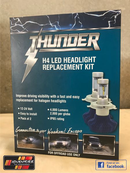 Thunder H4 Replacement Headlight Globe Kit